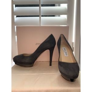 Jimmy Choo Grey Talent 132 Platform Pump 38.5 sz8